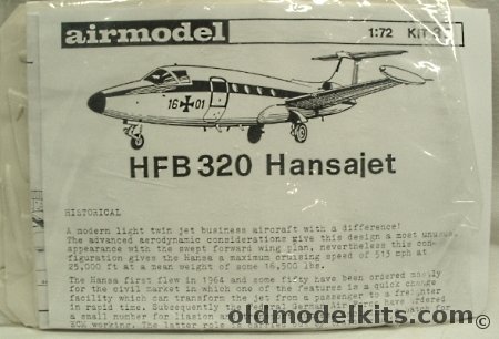 Airmodel 1/72 MBB / HFB-320 and HFB 320 ECM Hansa Jet, 35 plastic model kit